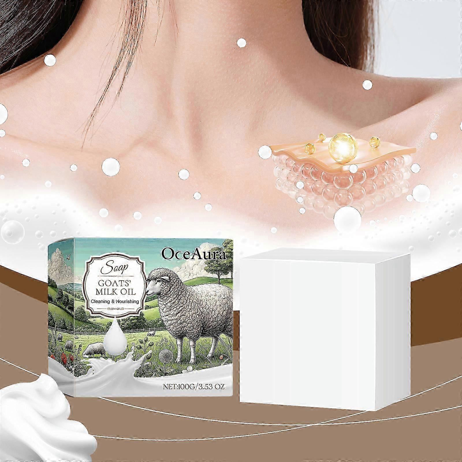 Goat Milk Soap Bar, Gentle Goat's Milk Soap Bar For Dry and Sensitive Skin, Natural Handmade Soap For Face & Body