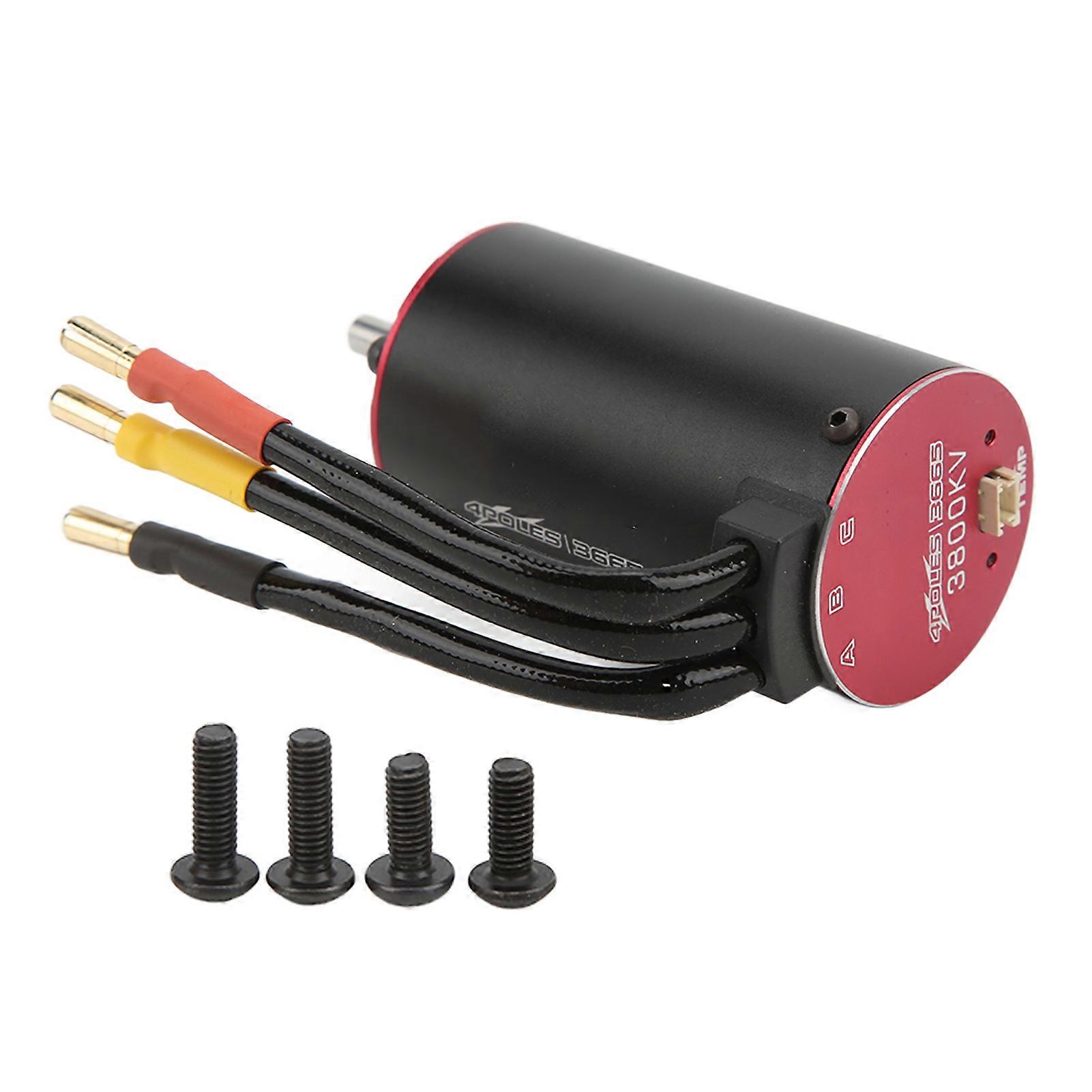 3665 3800kV 4-pole Brushless Motor for Tamiya 1/8 and 1/10 RC Car
