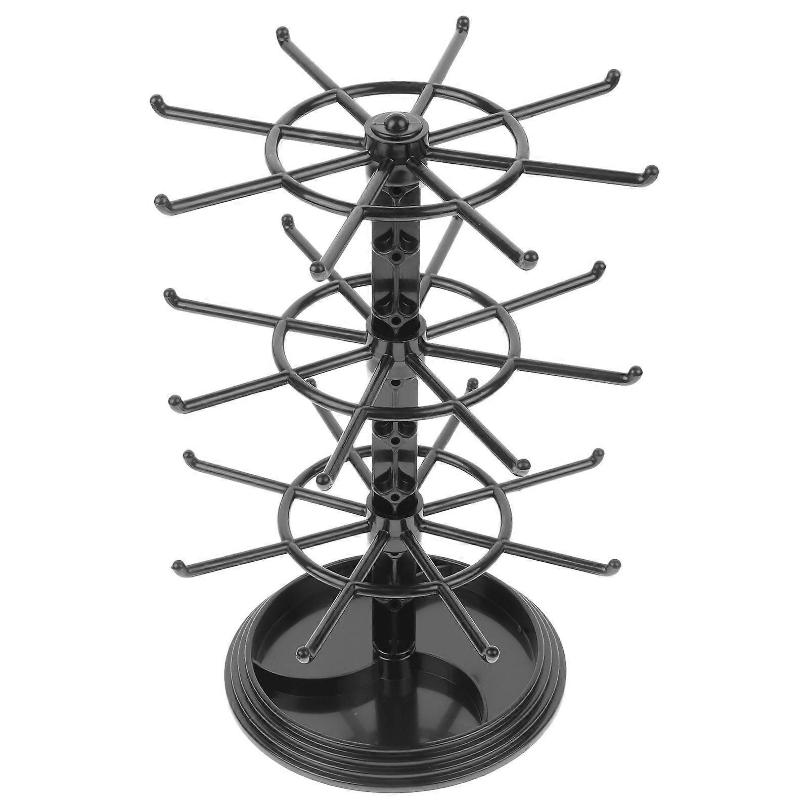 Earring Display Stand Rotating 3-layer Jewelry Display Rack Earring Bracelet Rack