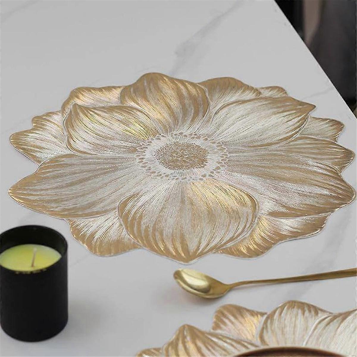 Lotus-Shaped Heat-Resistant Placemat for Dining Table,