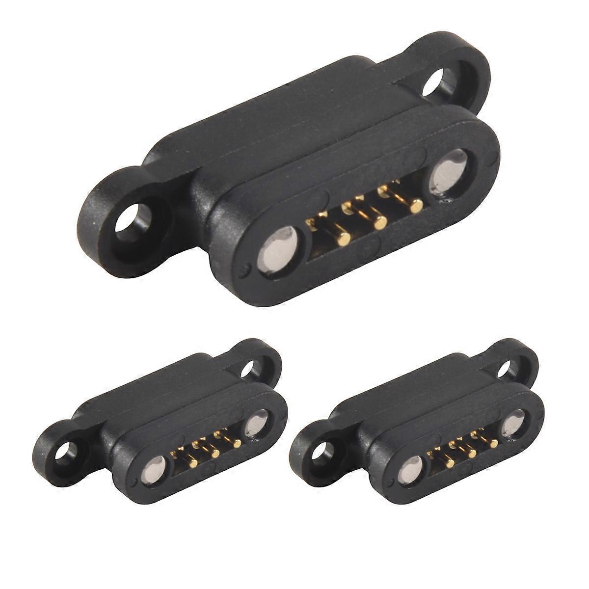 3 Pairs Spring Loaded Magnetic Pogo Pin Connector