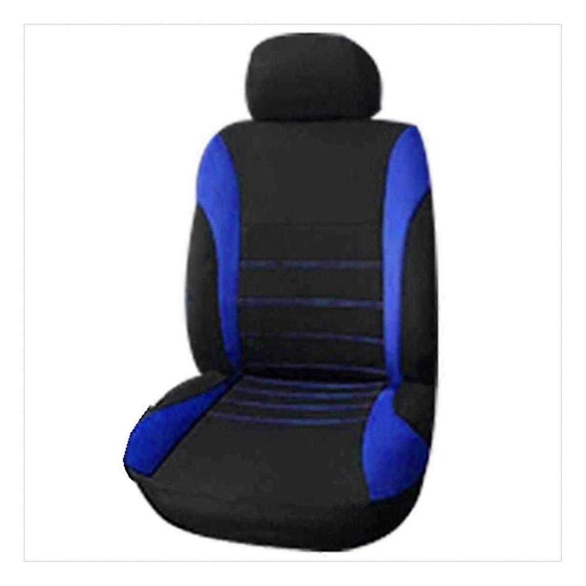 Front Car Seat Covers Front Ready ,(Black + Blue)