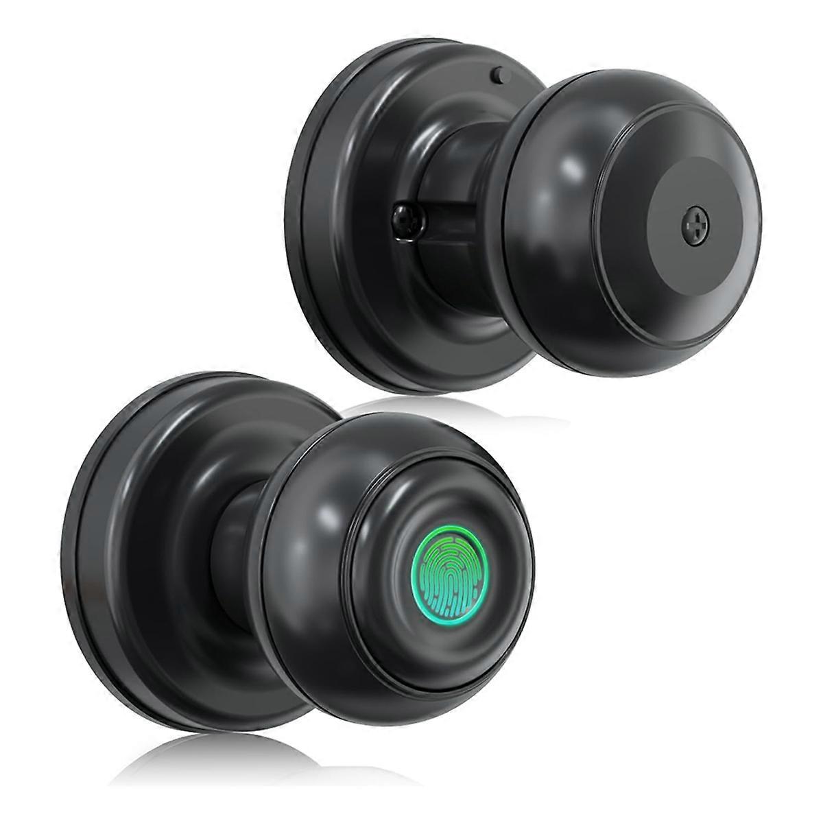 Fingerprint Door Lock,Smart Door Knob,Tuya Door Lock with App Control, Great for Bedrooms, Apartment