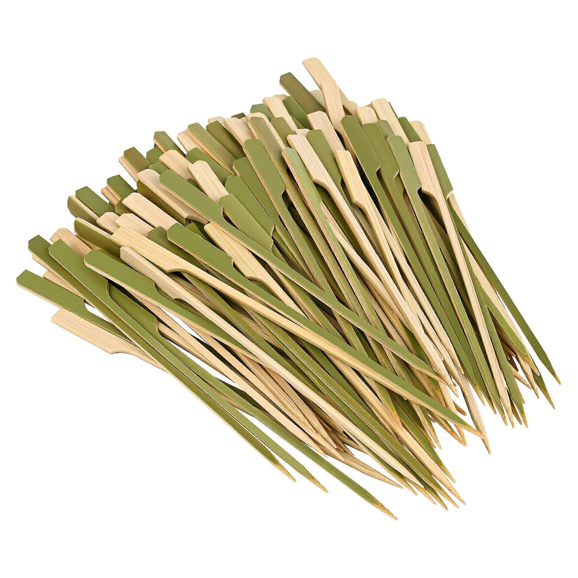 1000 Pack Bamboo Wooden Paddle Picks Skewers 4.7 Inch for Cocktail Appetizers Party Serving and Food Presentation