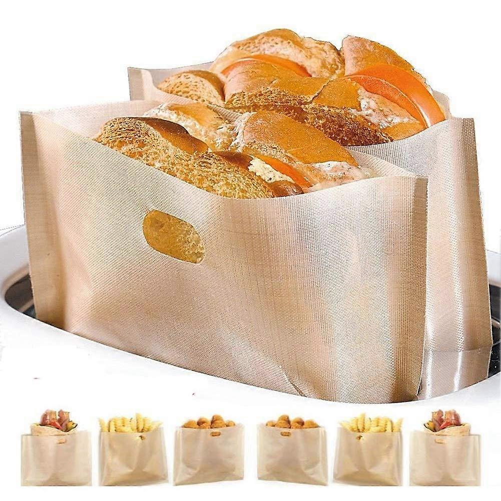 Non Stick Toaster Bags Reusable Heat Resistant Easy to Clean Grilled Cheese Sandwich Bags Pack of 10