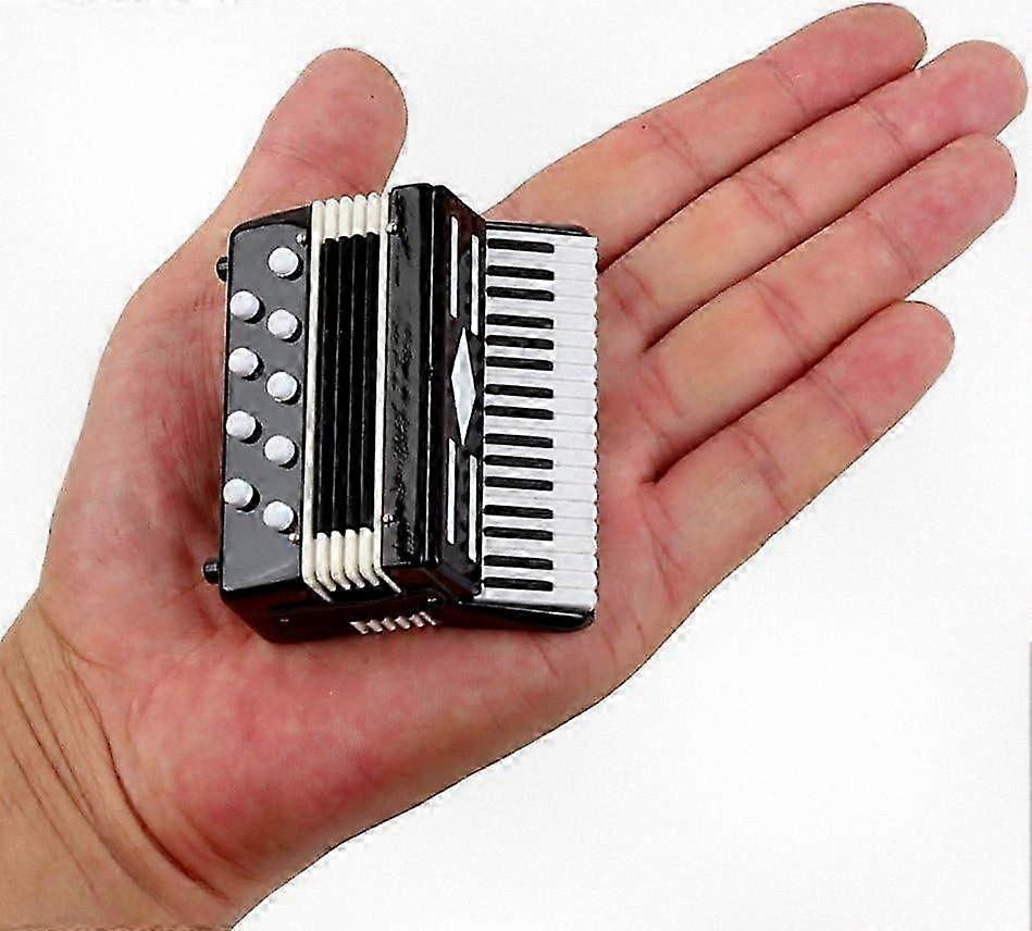 Compact Mini Accordion in Case - Small Musical Instrument Replica for Collectors and Dollhouse Decor