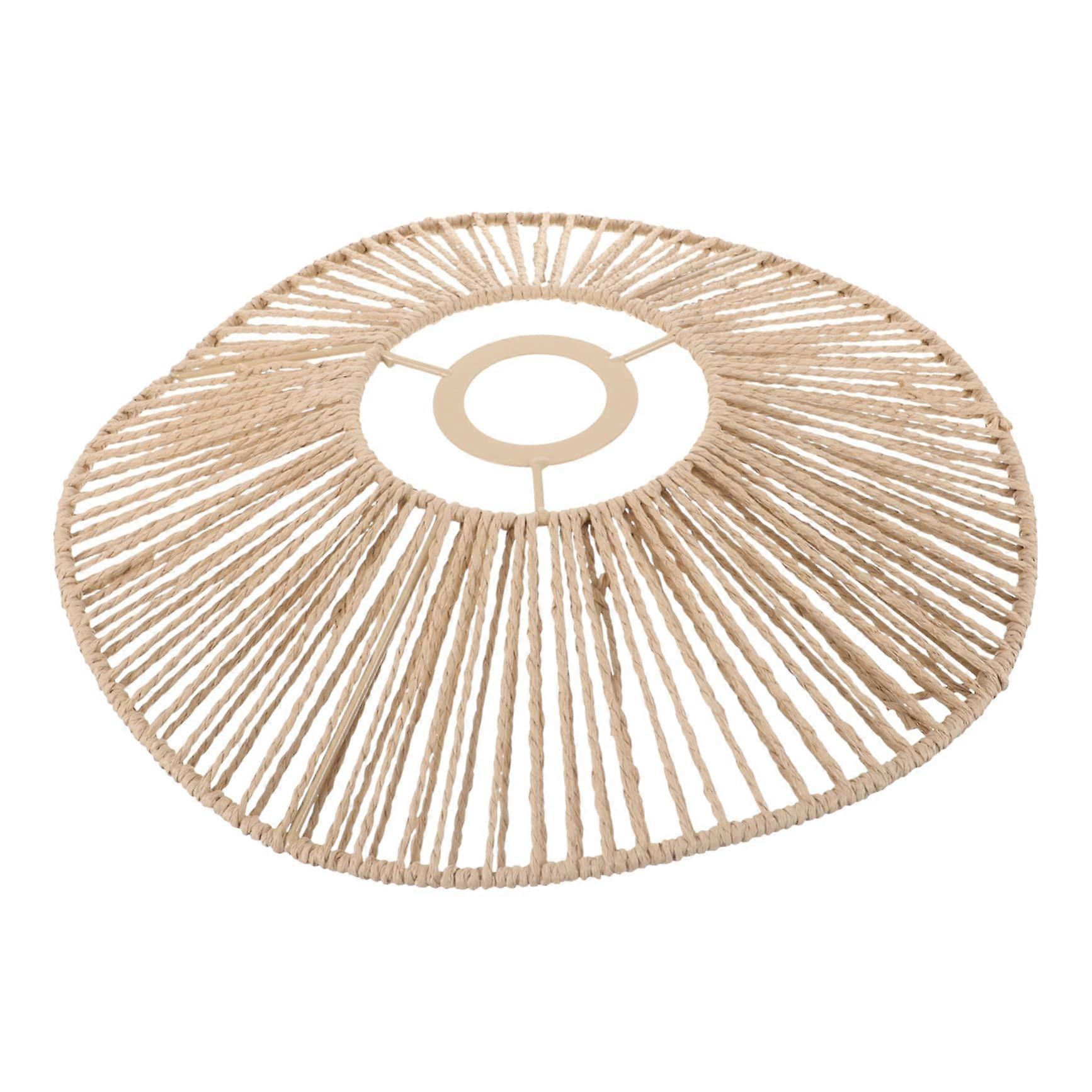 Rattan gewebter Lampenschirm für Deckenleuchte simulierte Imitation Rattan Lichtabdeckung