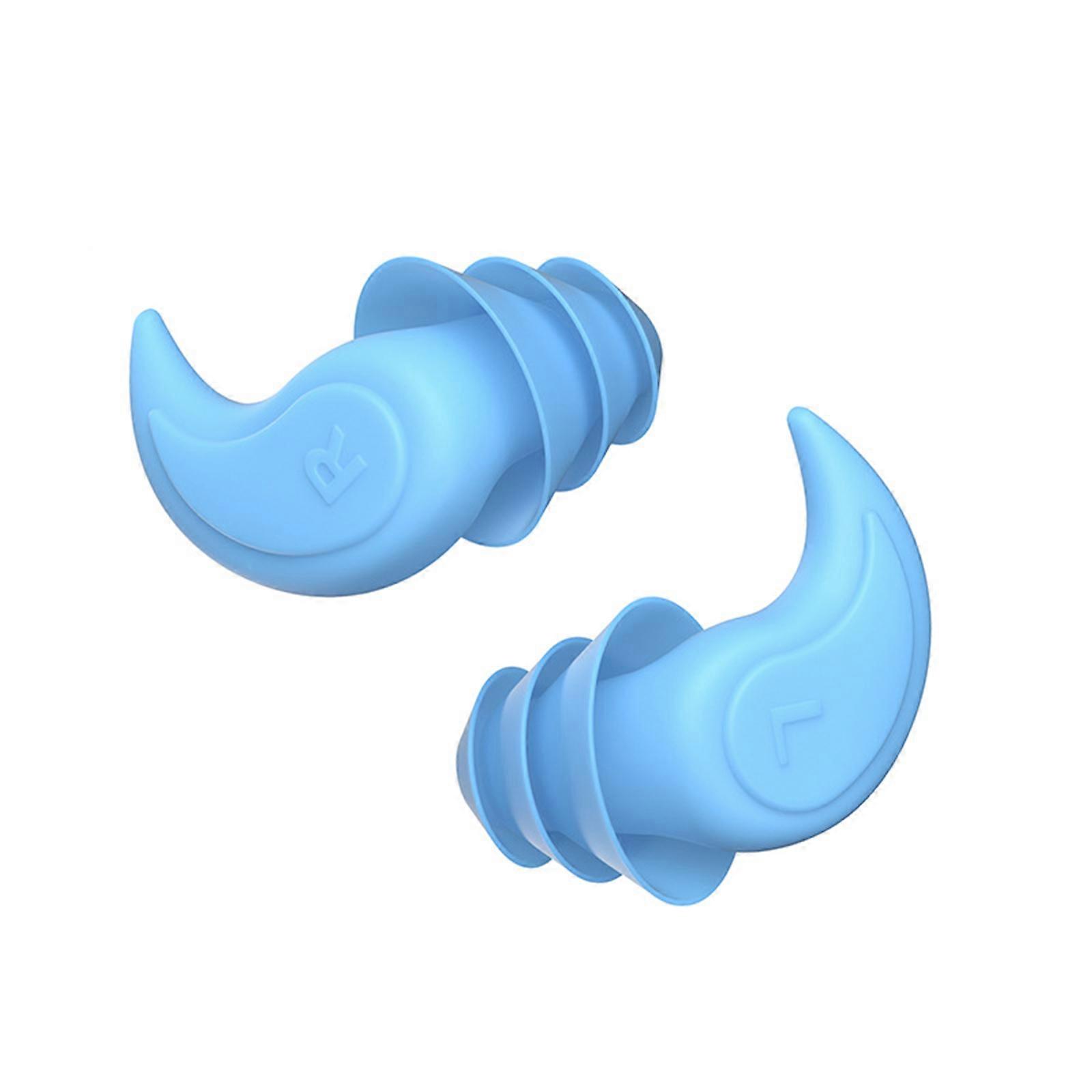 Silicone Sponge Earplug for Sleeping Study Concert Sound Insulation Earplugs Repeatedly Use Comfortable to Wear Blue
