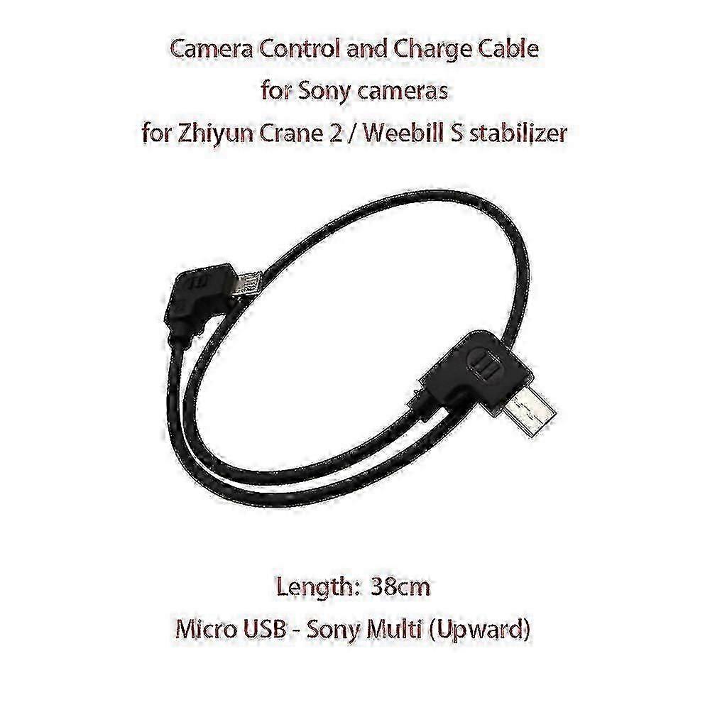 For Zhiyun Crane 2 / Weebill S Stabilizer To Sony Cameras , 38cm Control And Charge Cable Micro Usb To Multi ( Upward )