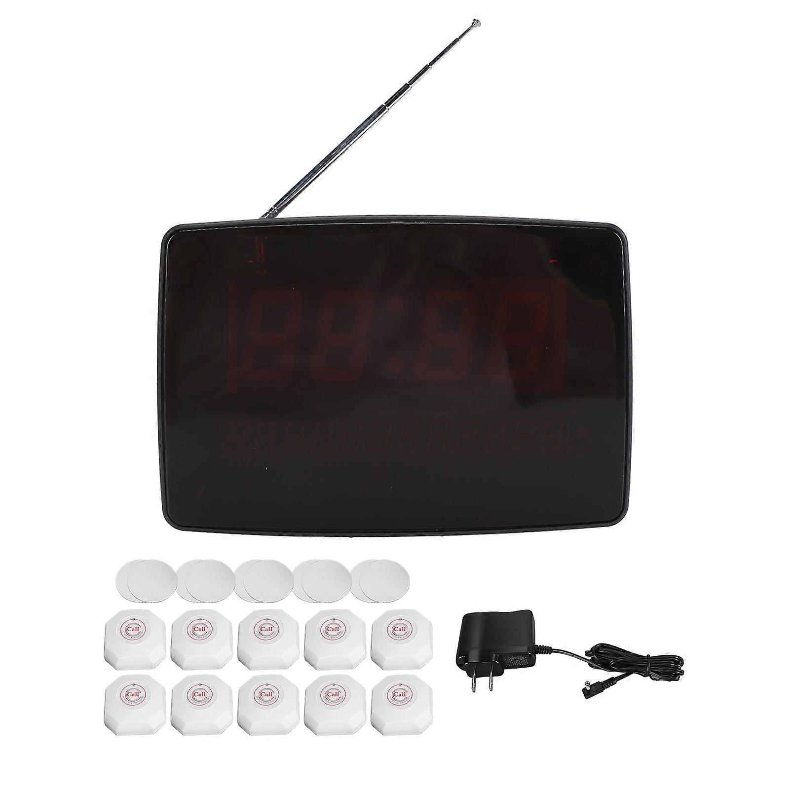 Wireless Nurse Calling System 10 Waterproof Patient Call Bells and 1 Display Receiver for Hospital 100‑240V