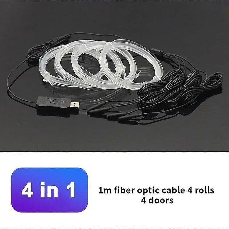 1/2/3/4/5/6 in 1 Car Interior Ambient Light RGB Voice Control Cold Light Strips Neon Decorative Light