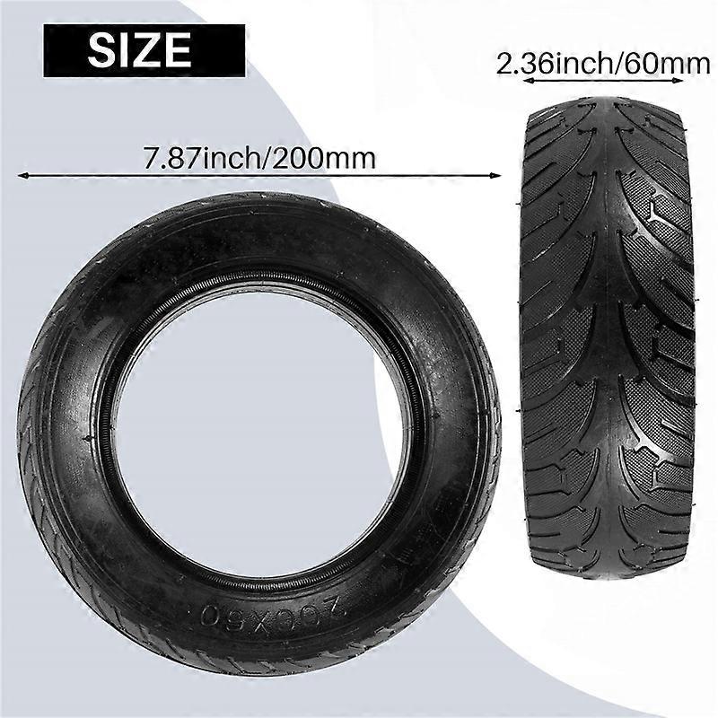 Electric Scooter Solid Tire Explosion-Proof Tire 8 Inch Pneumatic Tire Hollow Stab-Proof Tire 200X60