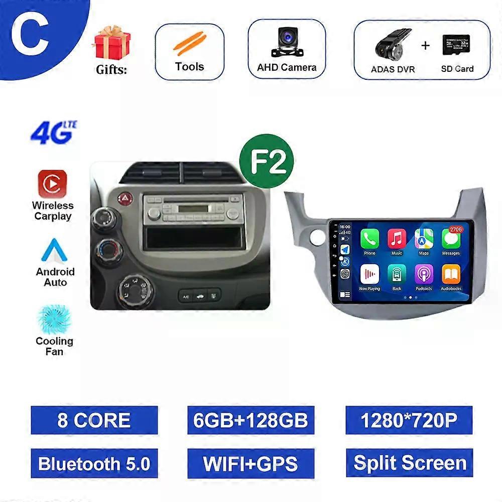 10-Zoll-IPS-Bildschirm Android für Honda Fit JAZZ 2007–2013 Auto Intelligentes System Radio Video Player 4G Net BT Wireless CarPlay