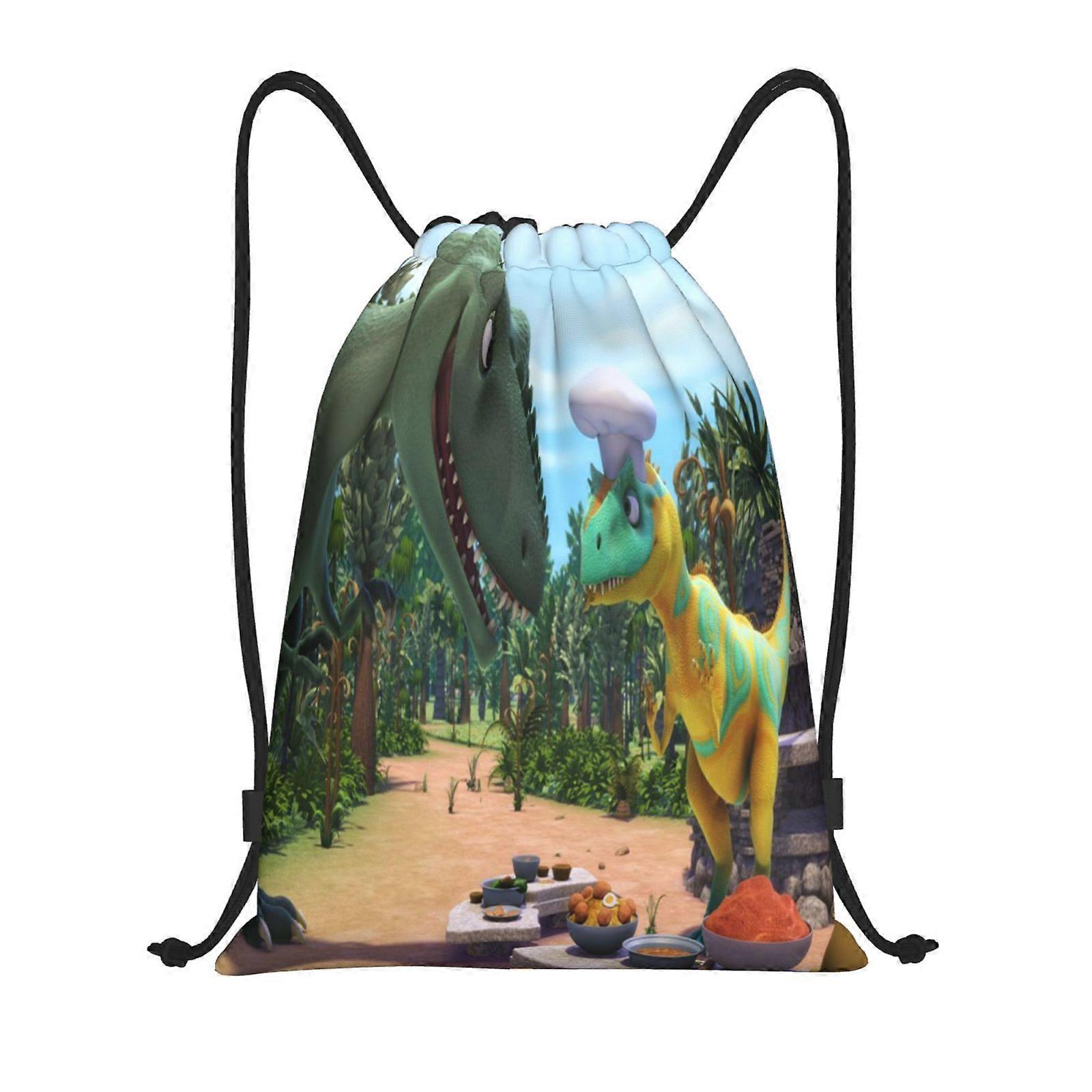 d56 Dinosaur Train Canvas double shoulder backpack easy to carry and effortlessly cool f56