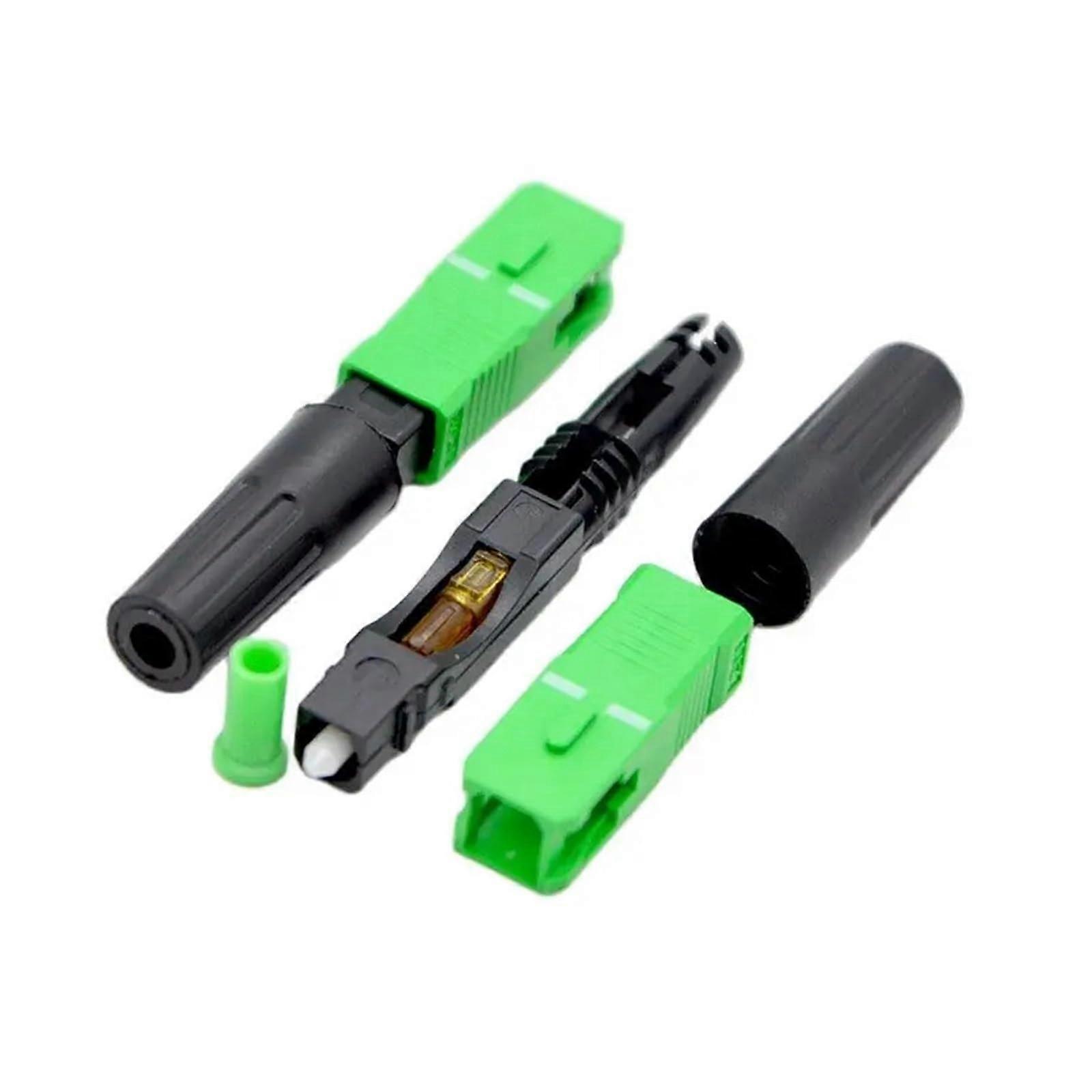 Fiber Optic Fast Connector Embedded SC 10PCS FTTH Embedded Fiber Optic Quick Assembly Connecor Low Insertion Loss Fast Fiber Optic Connector