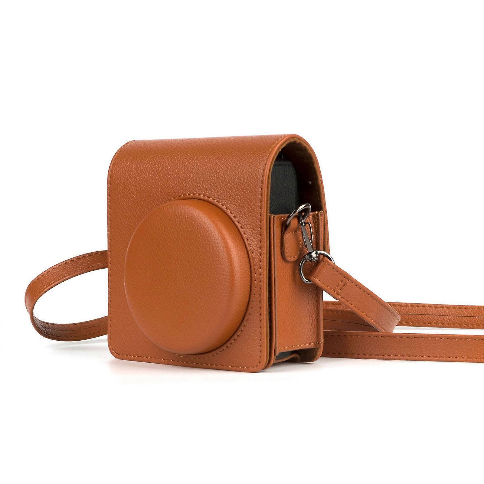 Stylish and Durable PU Leather Camera Bag for Fujifilm Instax Mini 99 with Strap