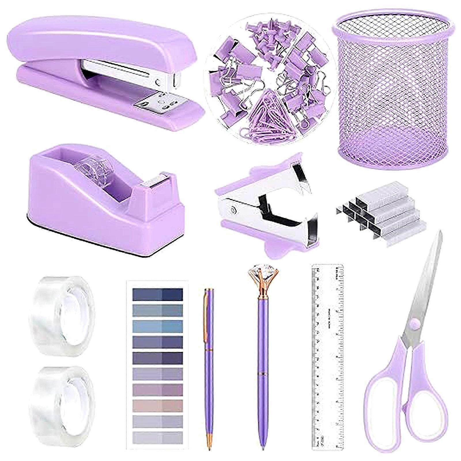 حامل القلم العملي مشابك الورق موزع الشريط مزيل التيلة مقص اللوازم المكتبية المدرسية للطالب