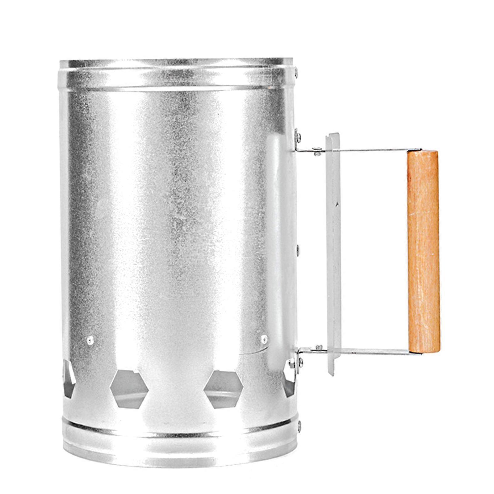 Barbecue Fire Starter Bucket with Handle Fast Charcoal Ignition Barrels BBQ Charcoal Chimney Starter Grilling Tool