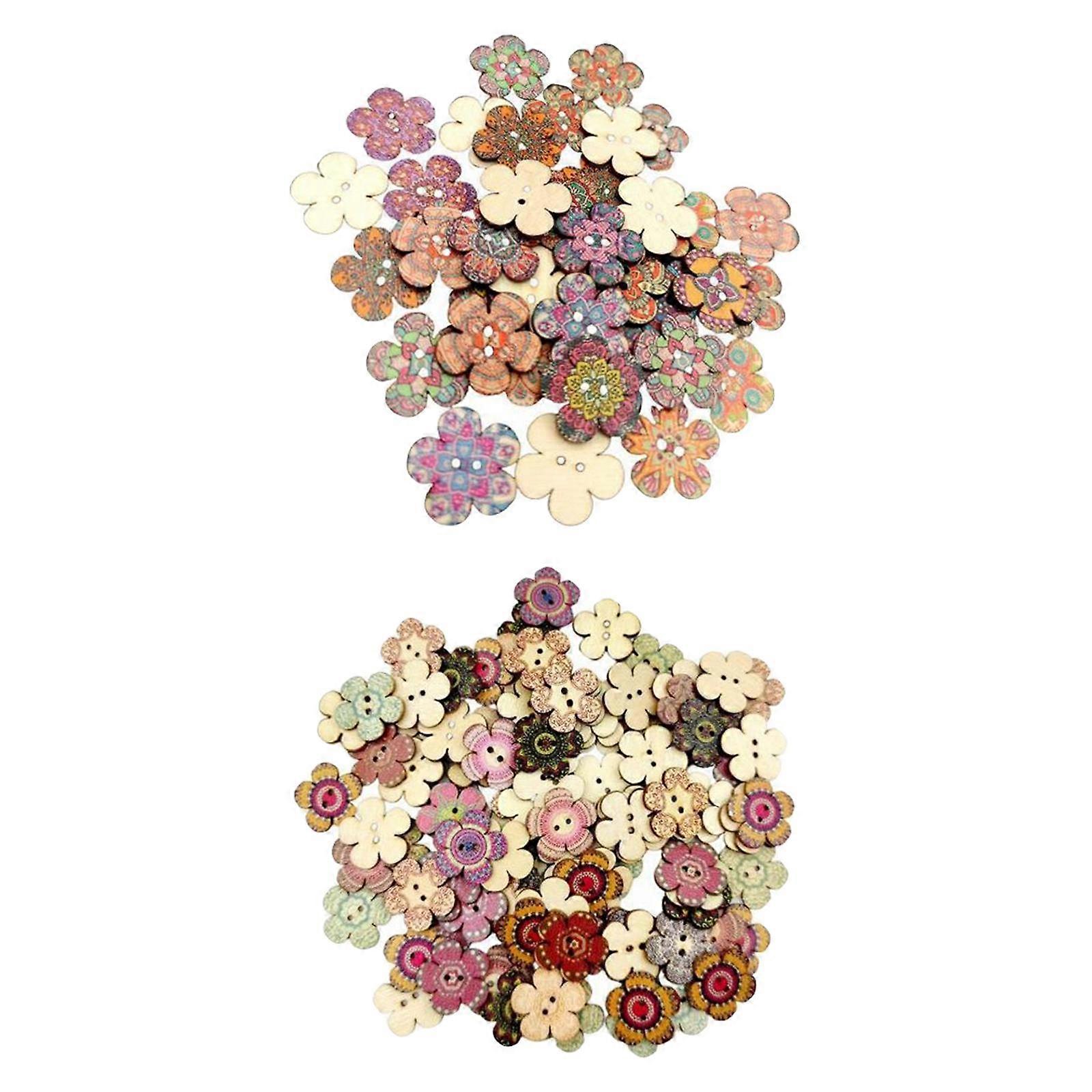 200pcs Mixed Random Flower 20mm for Crafting DIY