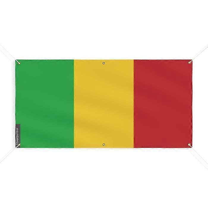 Mali Flag Banner - PIXELFORMA - 60x120cm - Durable Polyester - 6 Reinforced Eyelets