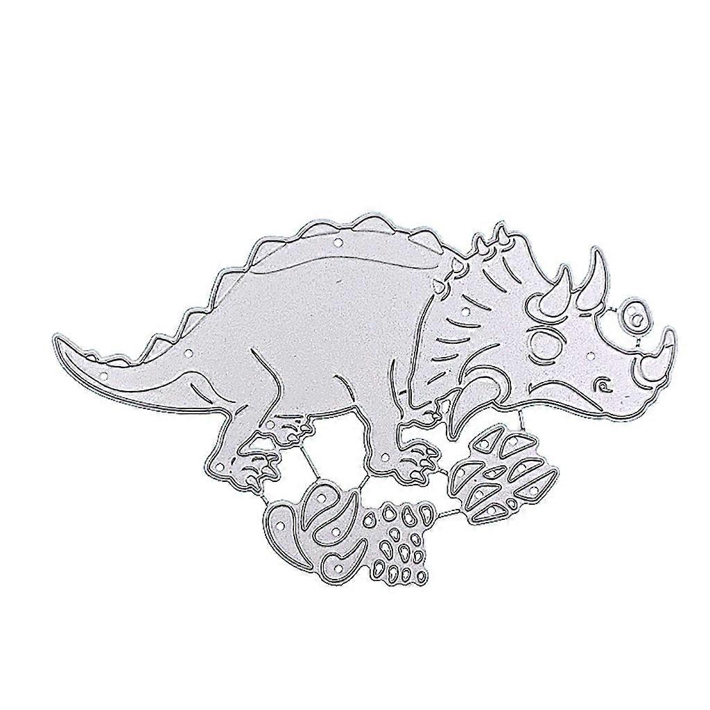 Triceratops النقش DIY الاستنسل الكربون الصلب العفن، الألبوم ورقة ورقة صنع الطباعة العفن لسكرابوكينج