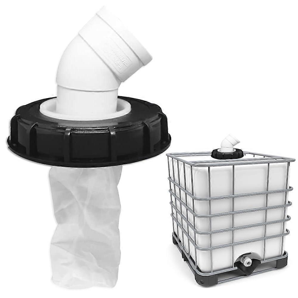 IBC Lid Filter 45 Degree 163 Mm Nylon Rainwater Filter Washable With Lid Bow Design IBC Tank Accessories DN 150
