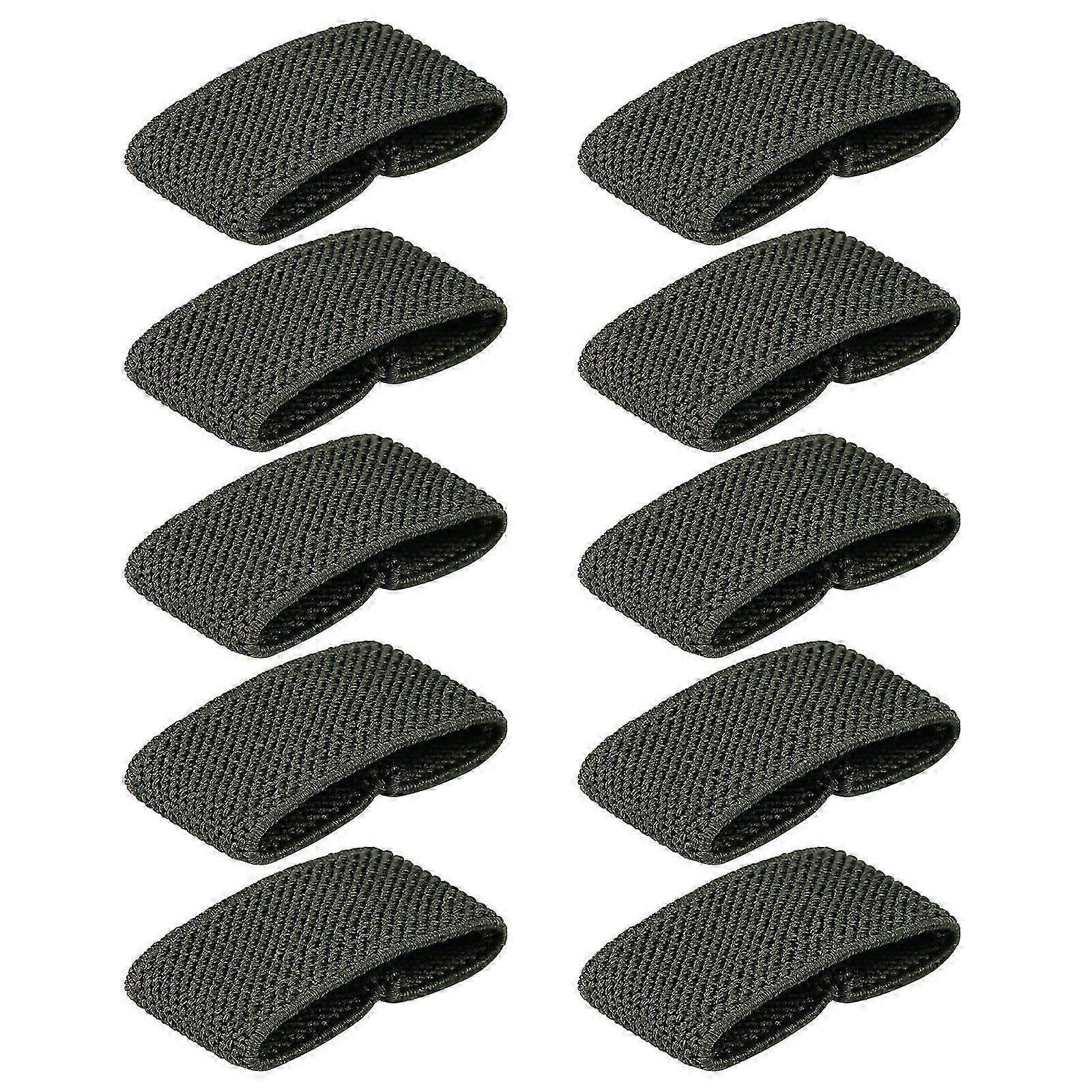 10 Pcs Elastic Belt Loop Keepers Nylon Belt Loop Backpack Strap Holder Retainers Band Tactically Belt Holder Band Navy Blue_Lucky_B