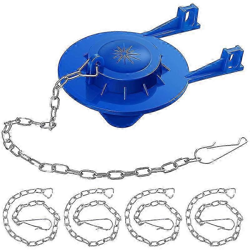 Toilet Flappers Replacement Universal Rubber Toilet Bowl Flapper with 4 Pieces Flapper Chains Replac
