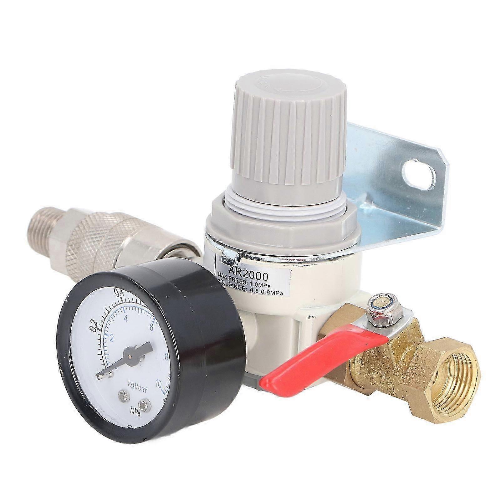 3/8in NPT Air Compressor Regulator with 0 to 1 MPa Gauge for Air Compressors and Pneumatic Tools