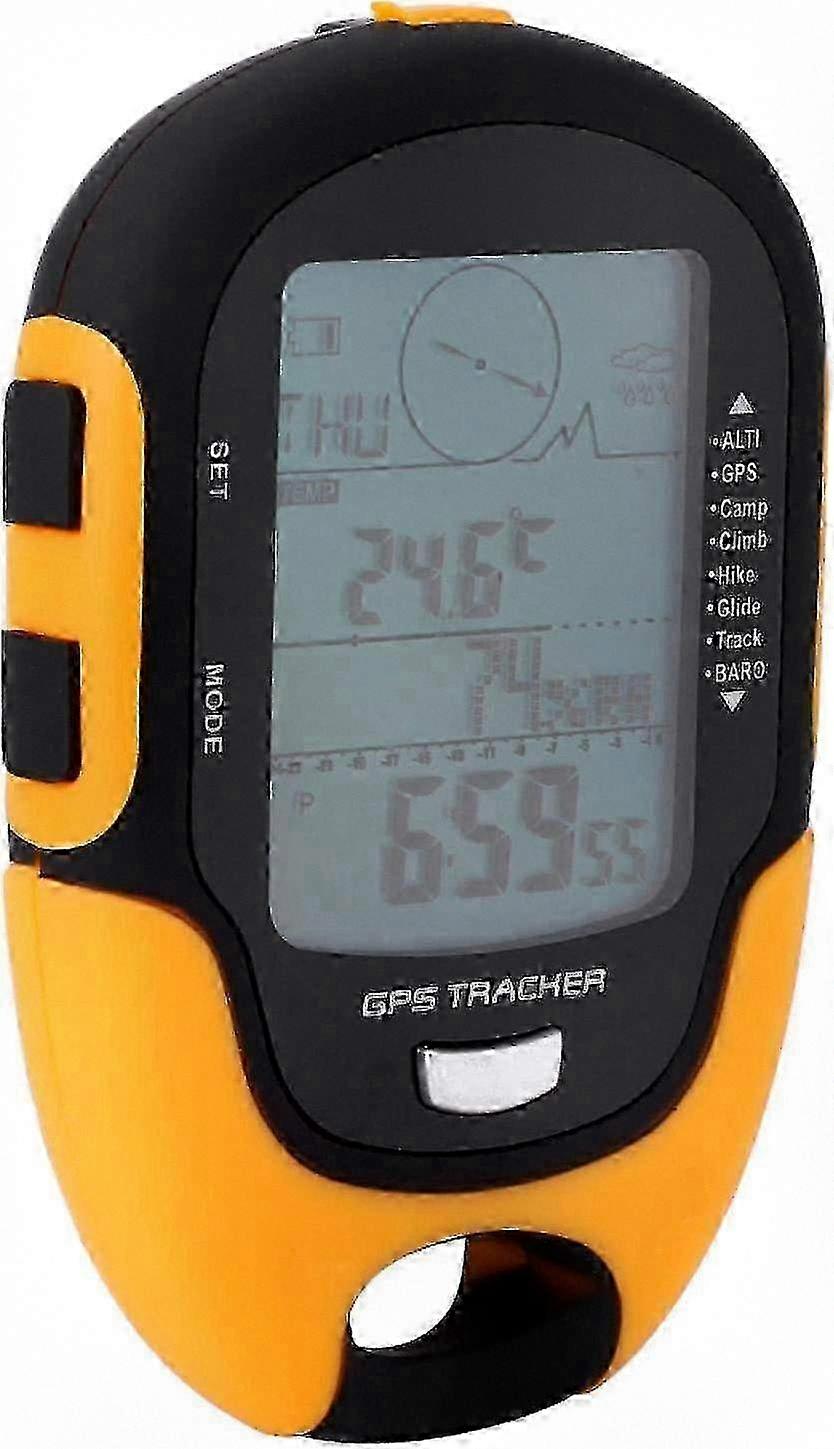 Multifunctional Digital Barometric Altimeter, Compass, Weather Forecast, GPS Navigation Receiver Handheld, USB Rechargeable Thermometer and 