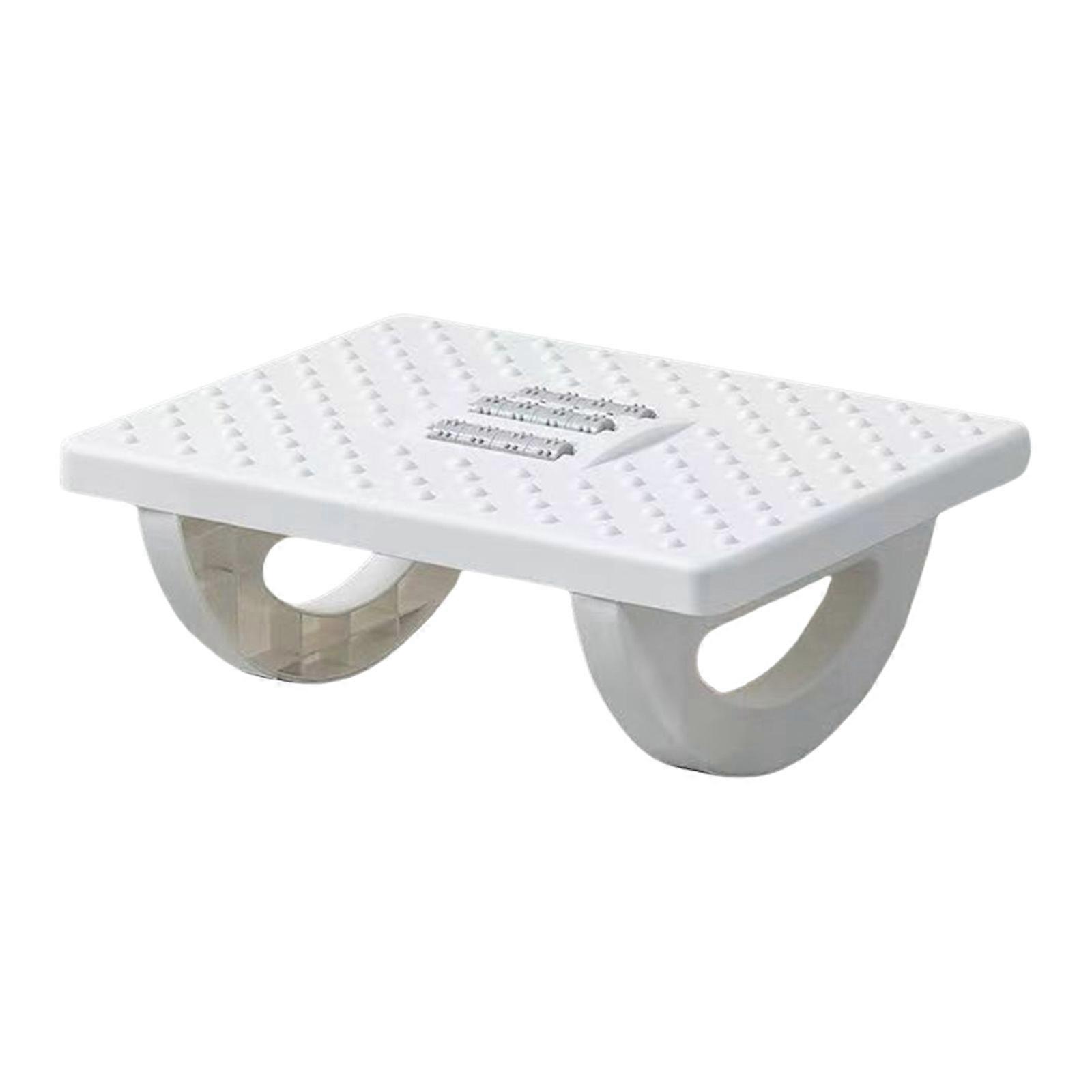 Ergonomic Adjustable Under Desk Footrest Anti Slip Base Small Plastic Design support Plastic for Office Workers  White