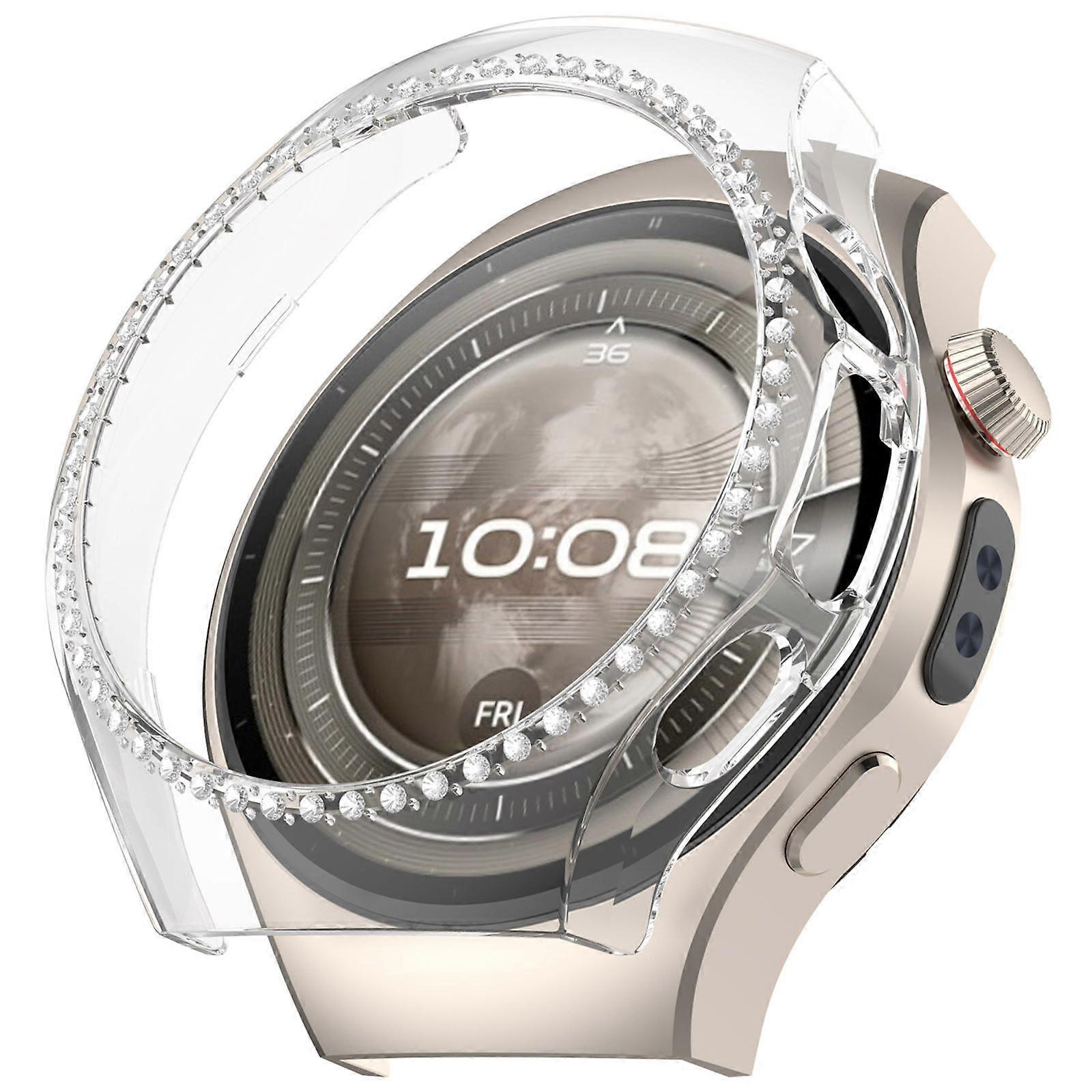 Single Row Diamond Half Coverage Hollow PC Watch Protective Case