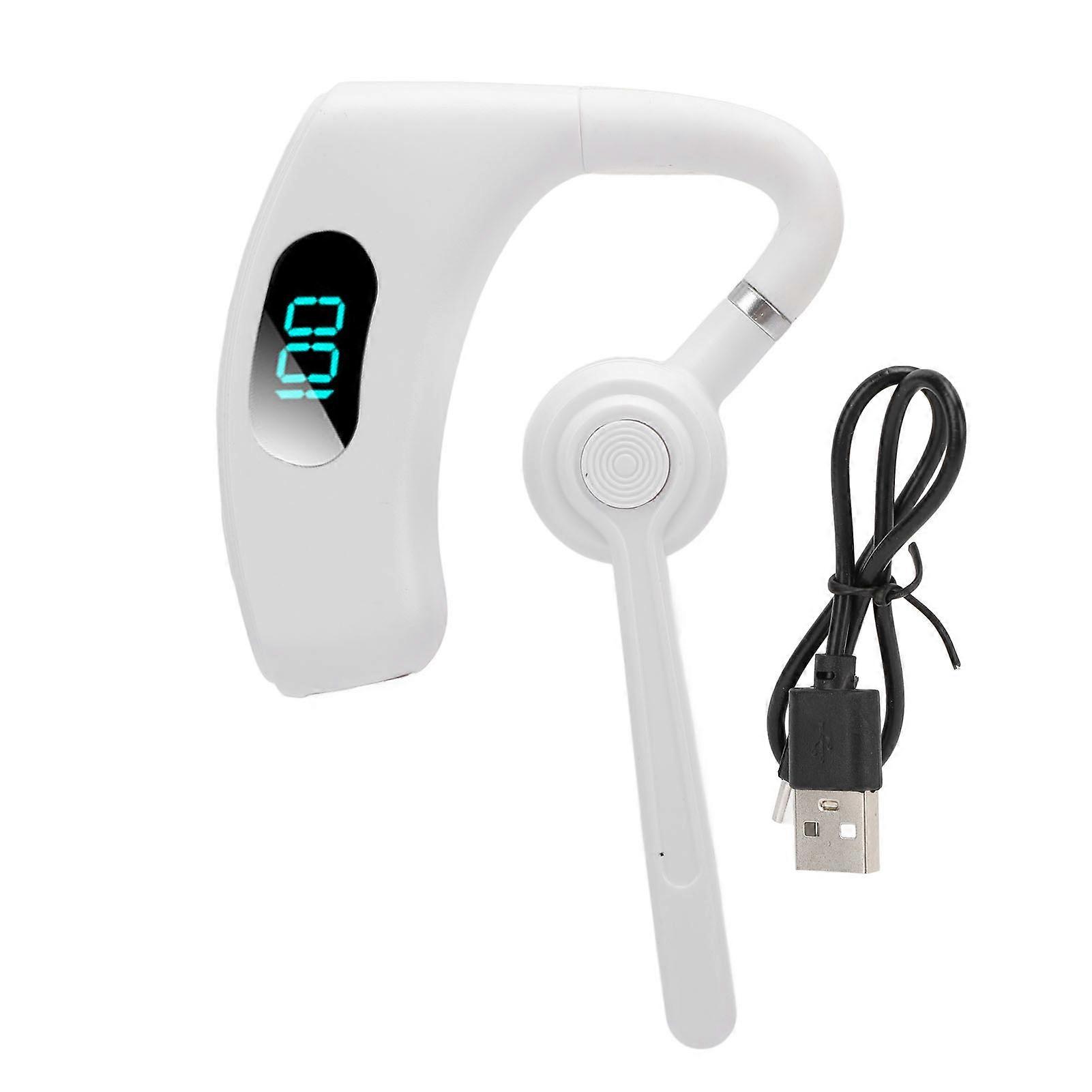 Wireless Bluetooth Earpiece with Mic - Noise Reduction, Dual Device, 300mAh Battery