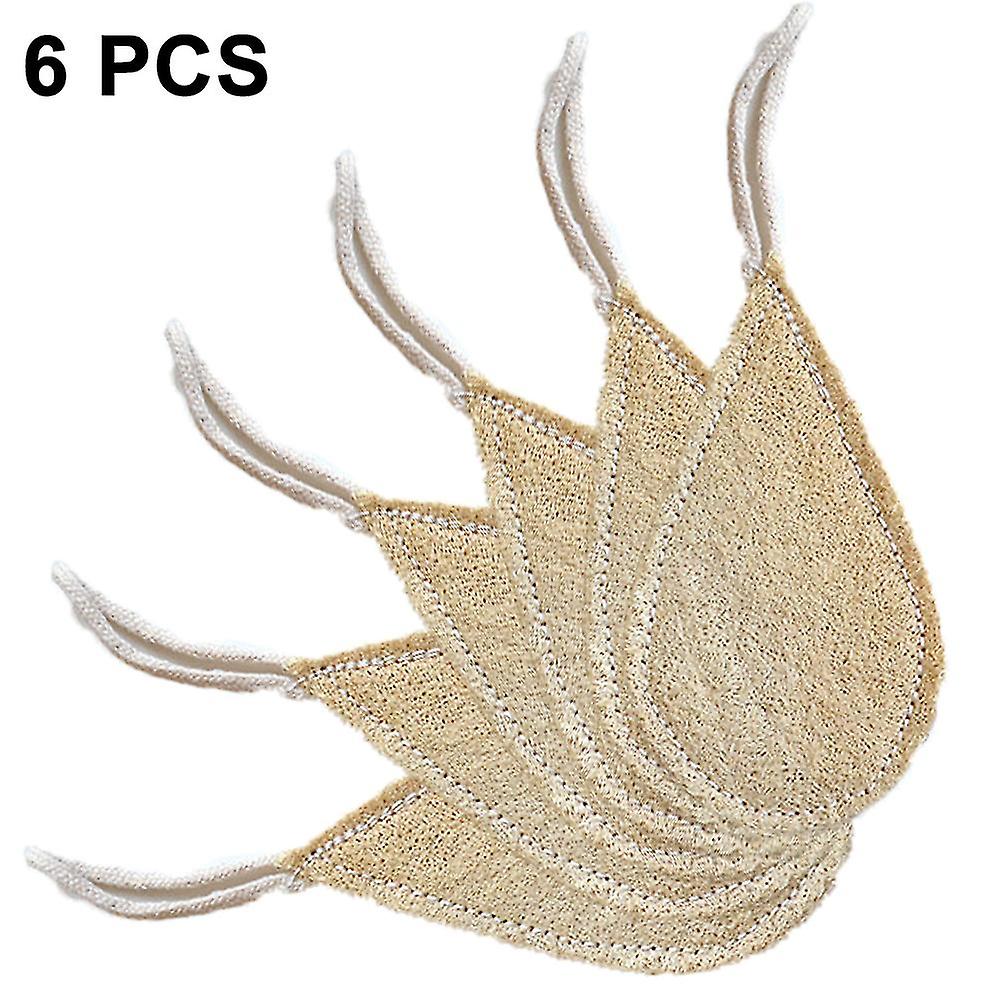 6 Pack Exfoliating Face And Body Wash Cloths Towel Soft Weave Bath