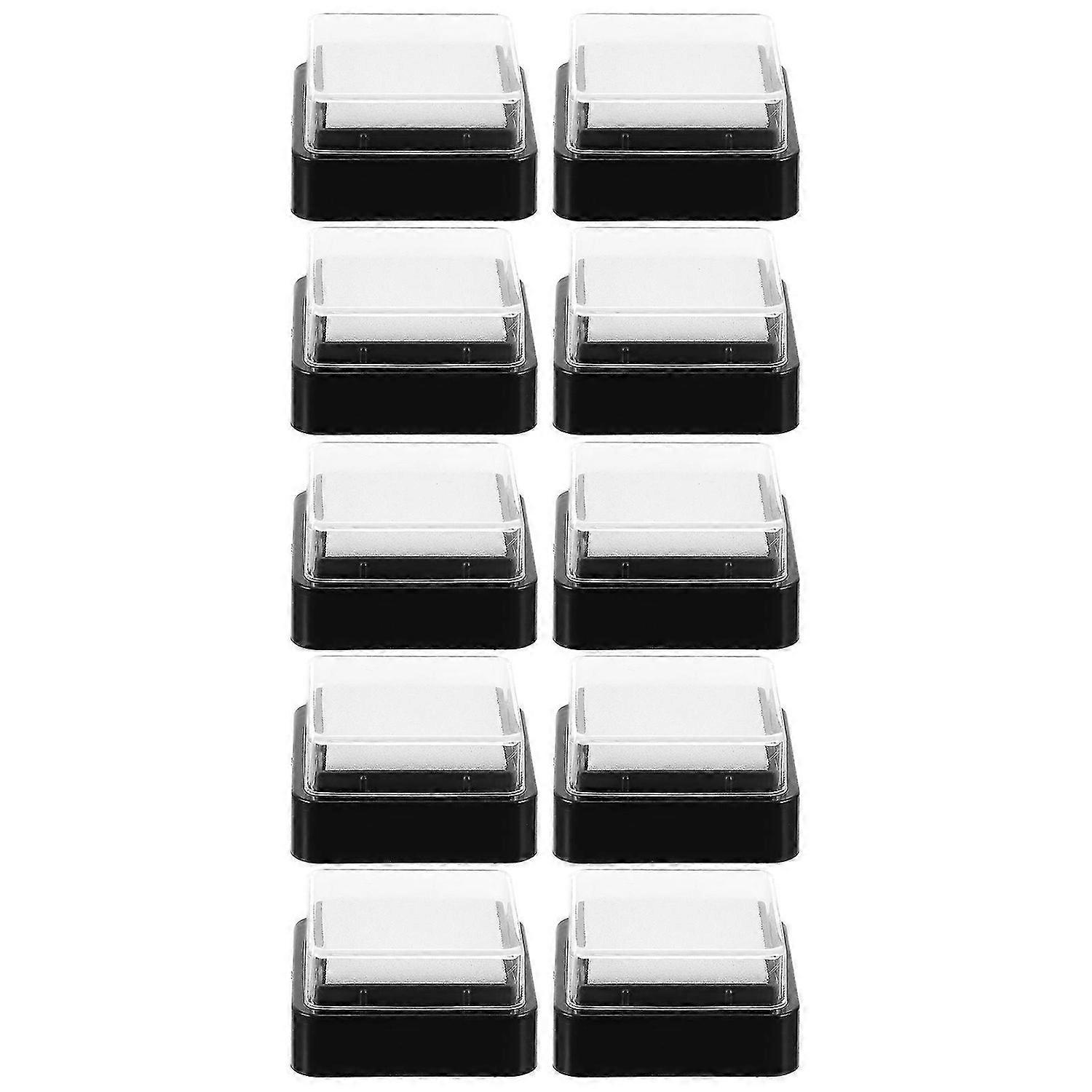 10 Pcs Void Stamp Fingerprint Pad Ink Square Sponge Pads Mini Ink Blending Foams Stamp Pads