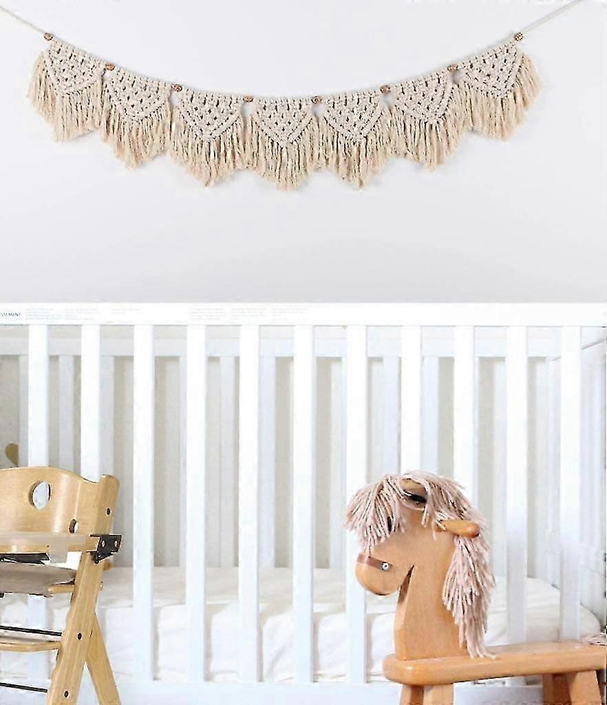 Handmade Macrame appeso a parete - Arazzo tessuto di cotone con nappe