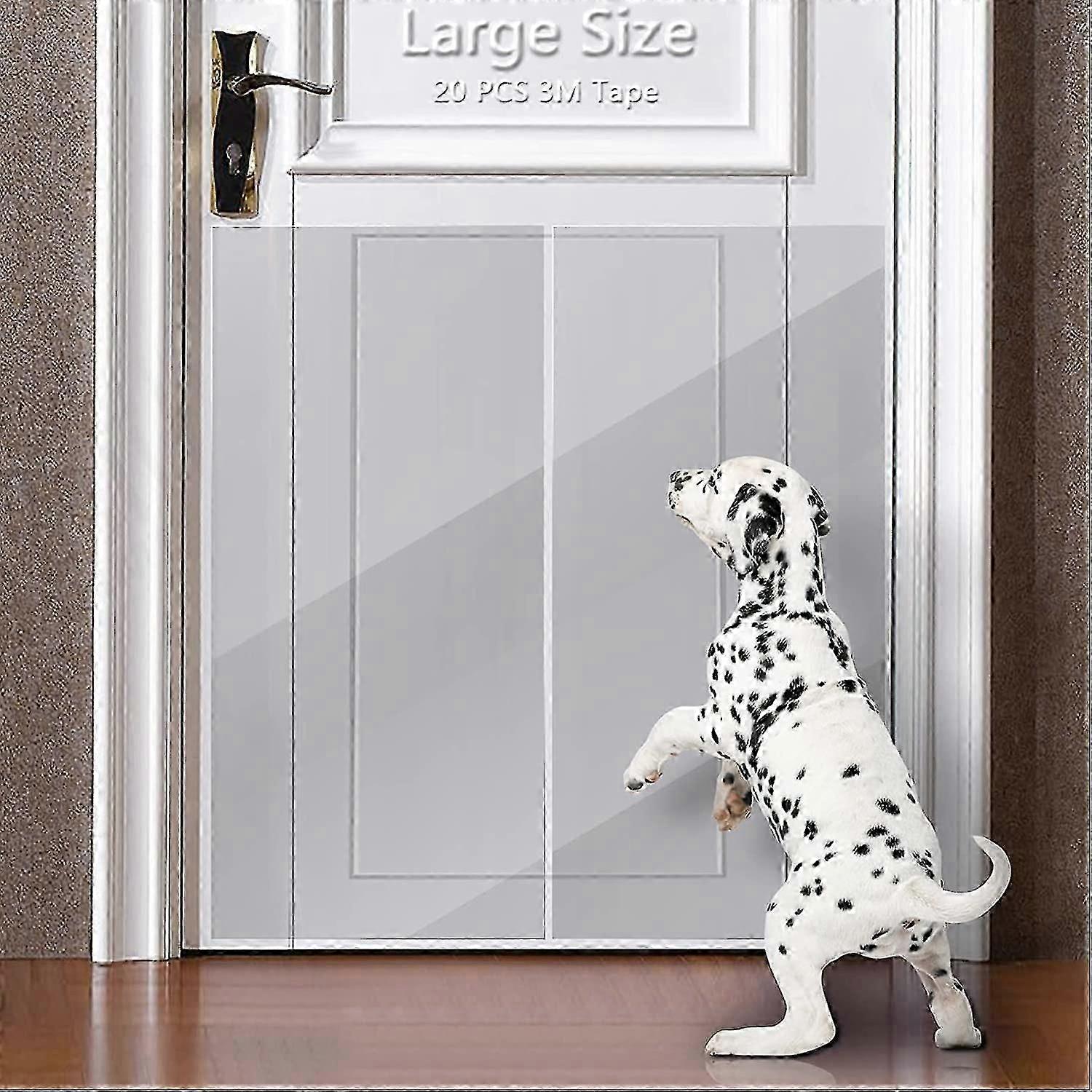 واقي الباب المقاوم للخدش شديد التحمل وواقي الأثاث للكلاب والقطط - رادع للحيوانات الأليفة