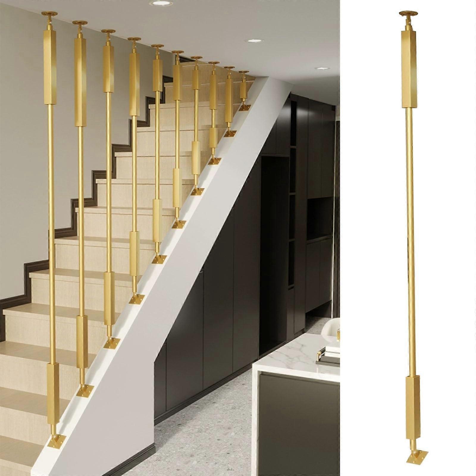 Universal stair spindles with 270° adjustable metal base, color and length (Black Gold)