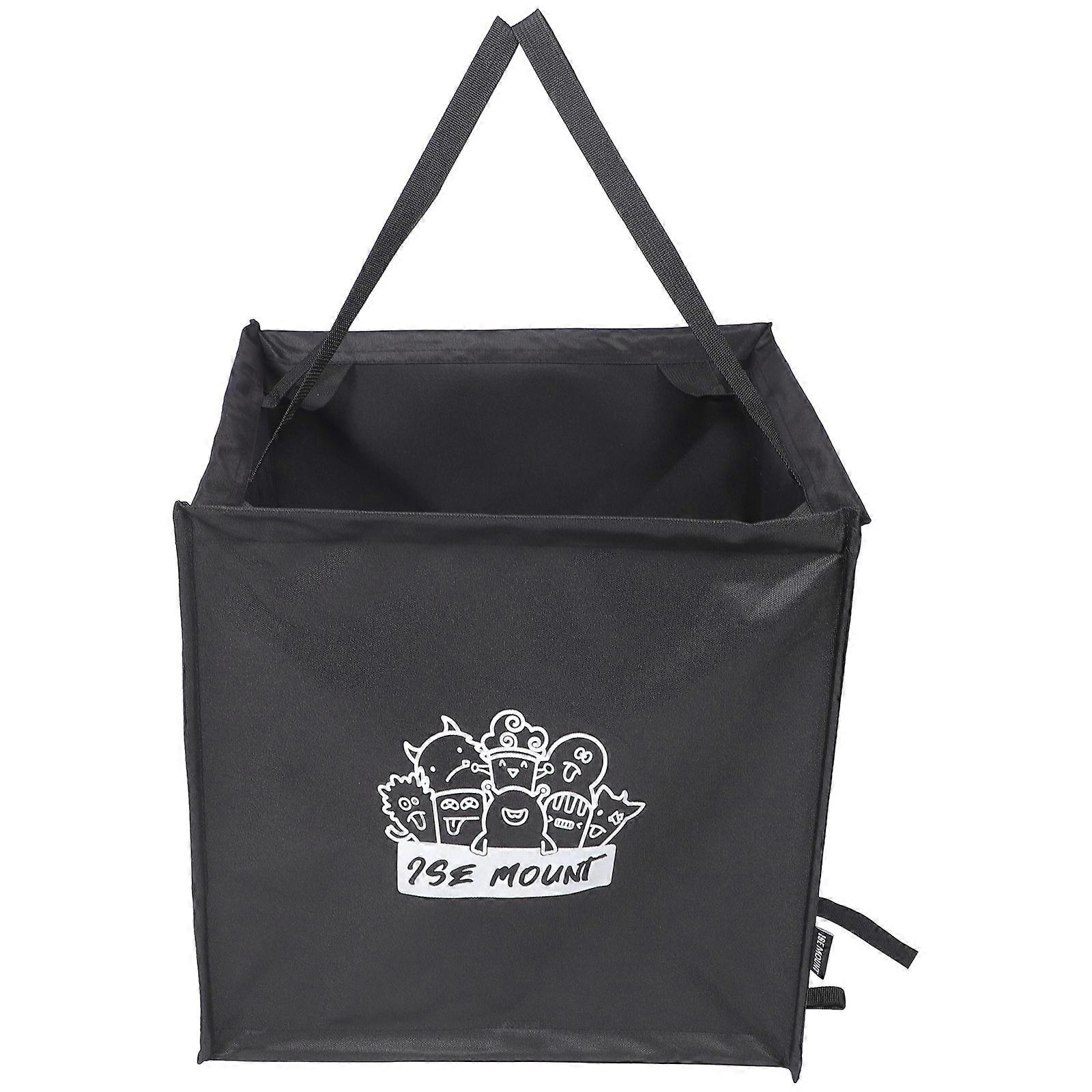 Foldable Reusable Bag Multi-Functional Storage Bag For Picnic Simple Design Wear-Resistant Black 40x40cm 64L 1Set