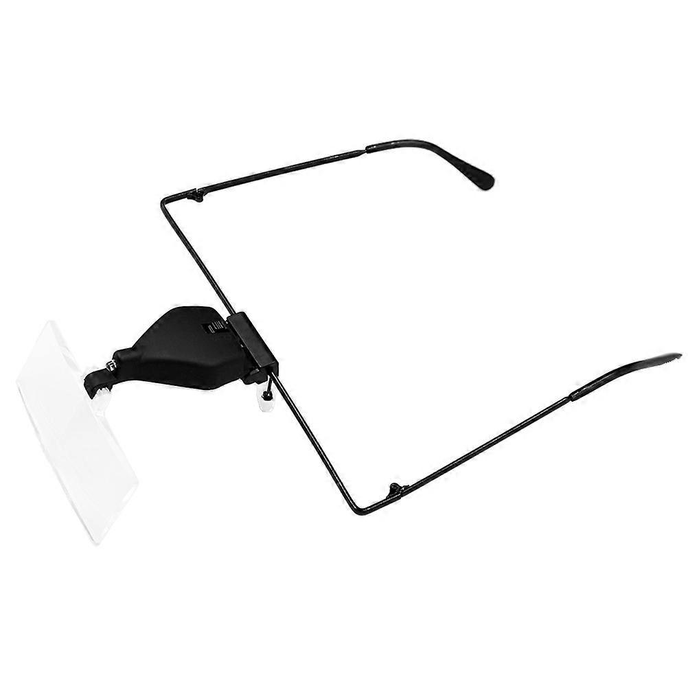 Led Desktop Magnifier With Light Round Abs Resin For Low Light Conditions Reading 8.9 5.9 1.2in Magnifying 1Set