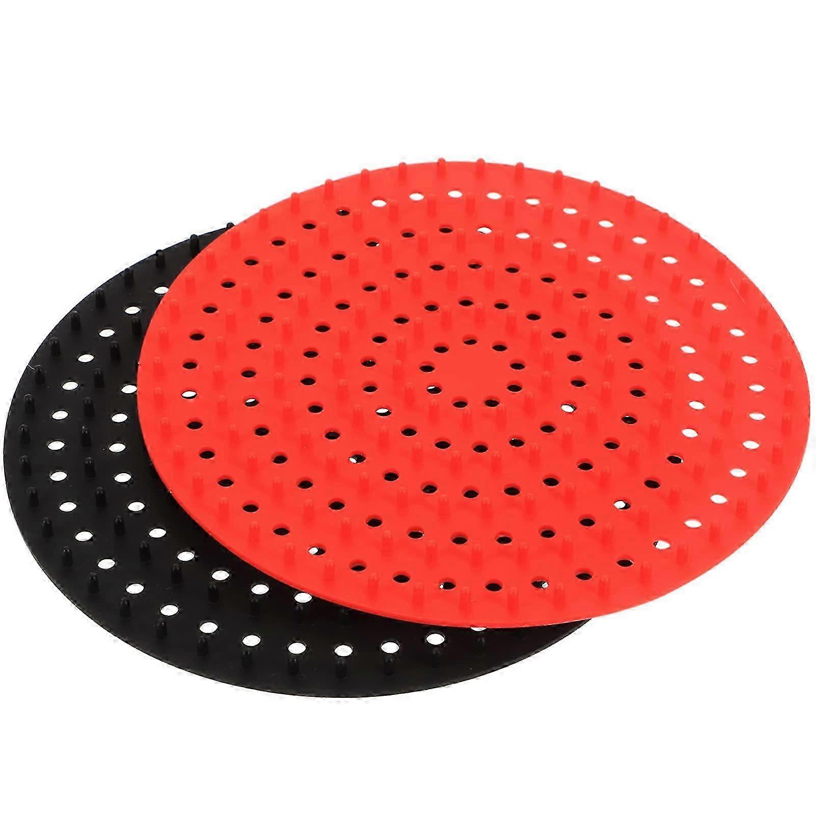 2-Piece Silicone Air Fryer Liners, Reusable Non-Stick Baking Mats for Convenient Cleaning
