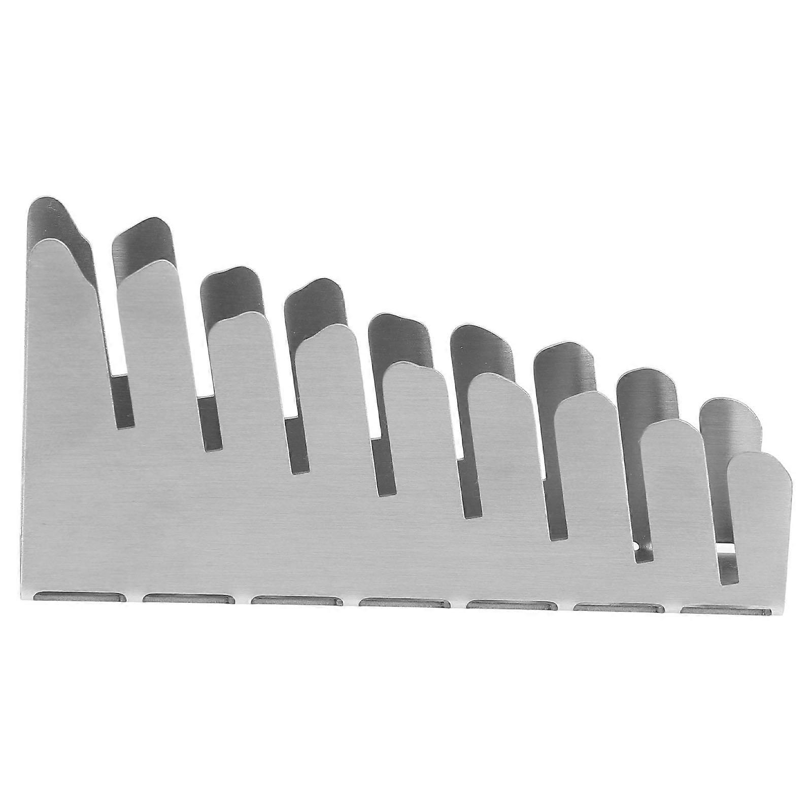 Stainless Storage Rack Rectangular Coaster Organizer Silver 11.00X5.30X3.10CM Small Item Organization 1Pcs