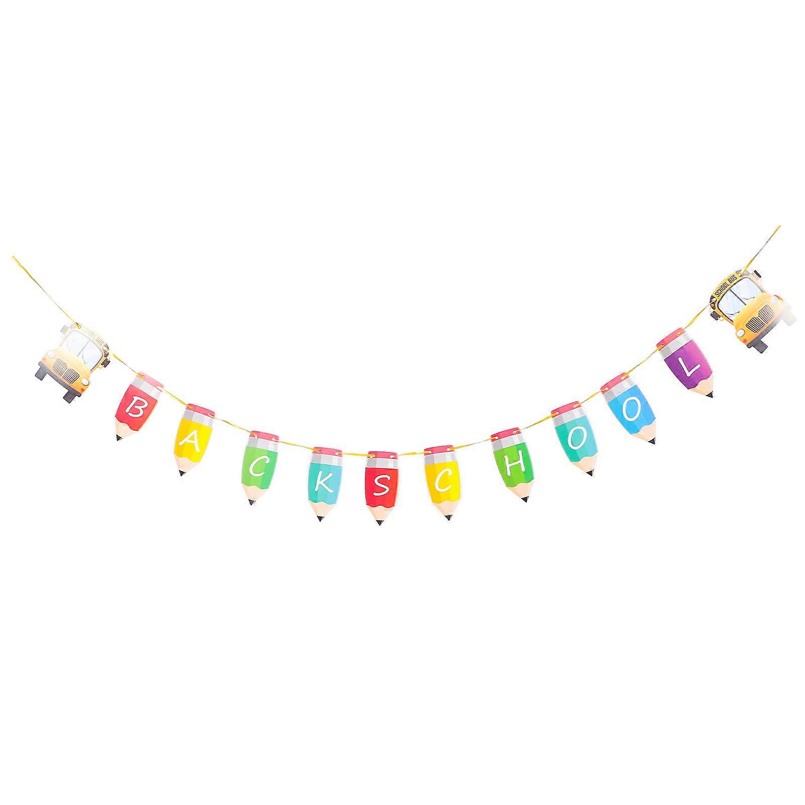 Classroom Welcome Banner Back To School Banner 1 Banner First Day of School Hanging Decoration 1 Set