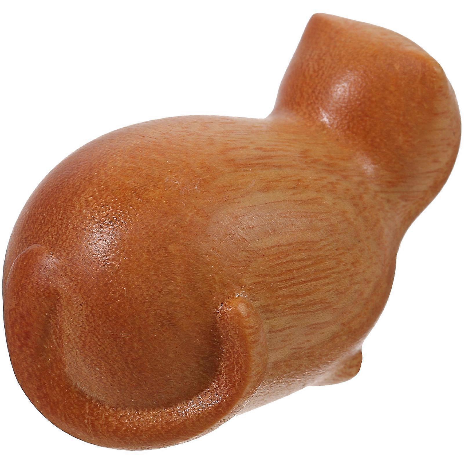 Modern Creative Cat Wooden Cat Figurine Young Adults present 5.2X2.9X2.7CM Mini Figurine 1Set