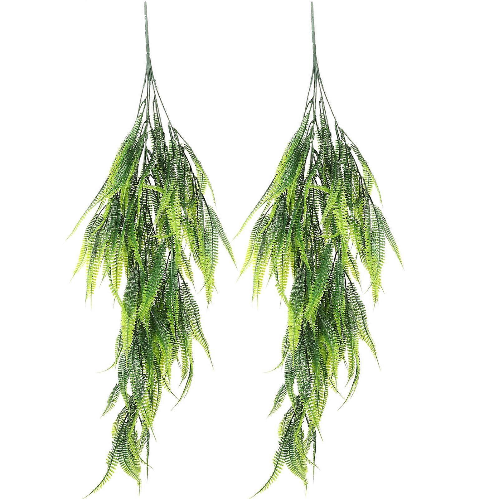 Hanging Artificial Plants Indoor Decorators Wall Mounted Vine Green 90X20CM Waterproof No Maintenance Required 2Pcs