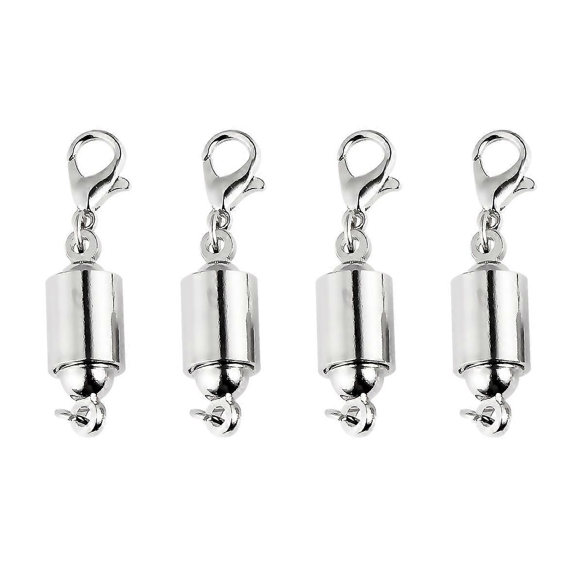 Jewellery Magnetic Clasps Copper Material Square Shape Double Safety Clasp For Jewelry Makers 4Pcs