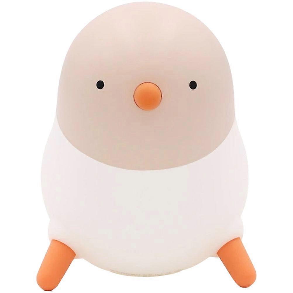 Nursery Night Lights Cartoon Chick Shape Dimmable Automatic On/Off Warm Light Anti-Blue Light Delay Timer 1Pcs