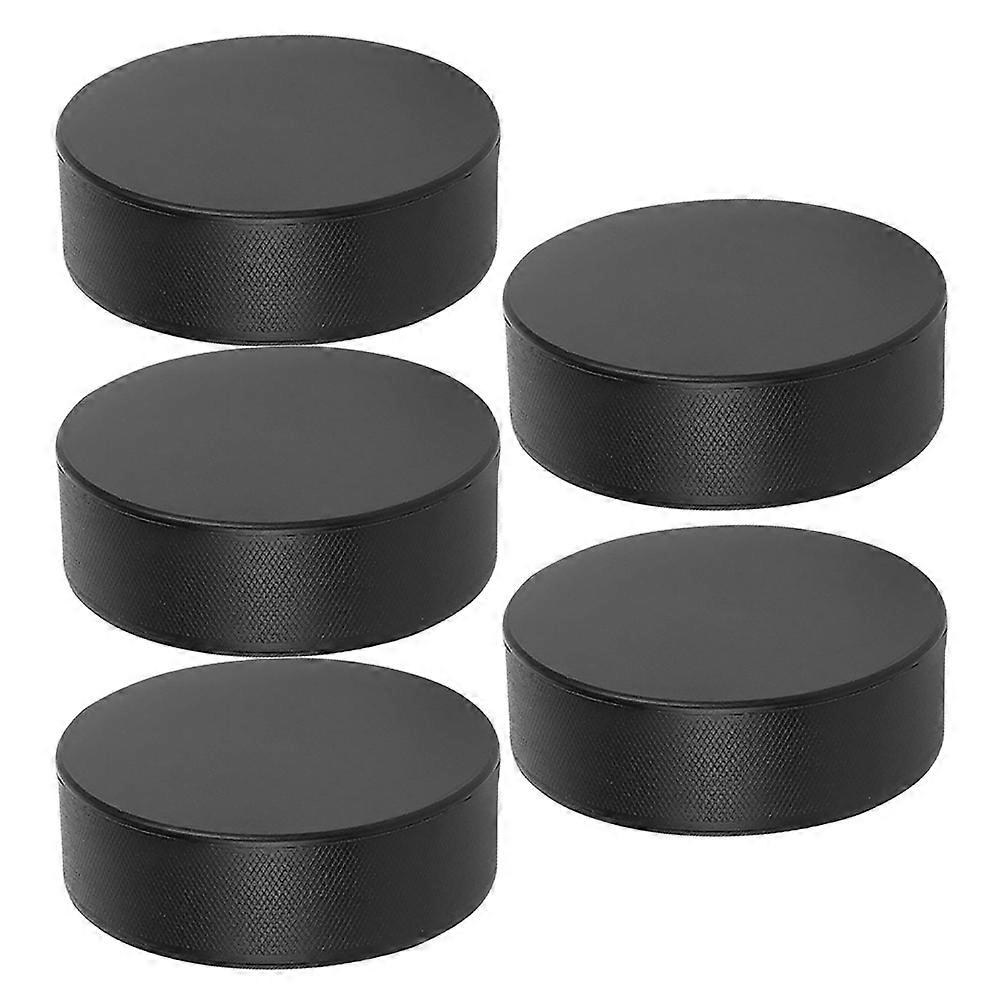 Here's a refined and professional product description based on the details you provided:
**5pcs Durable PU Ice Hockey Pucks – For Training &