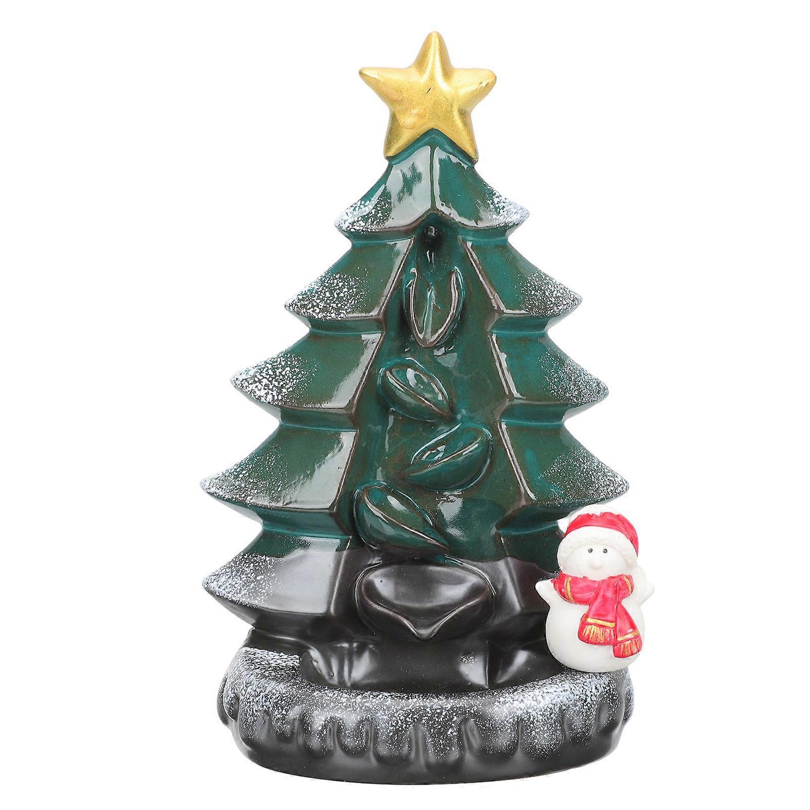 Backflow Burner Christmas Tree Incense Holder Home Decoration Aromatherapy 1Set