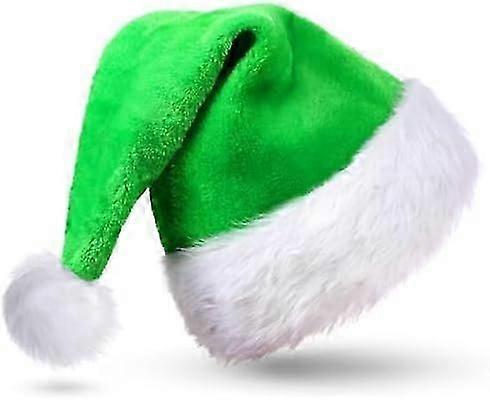 2024年クリスマスハットサンタハット豪華なサンタハットで作られた厚い毛皮のエッジ大人のためのクリスマスハット